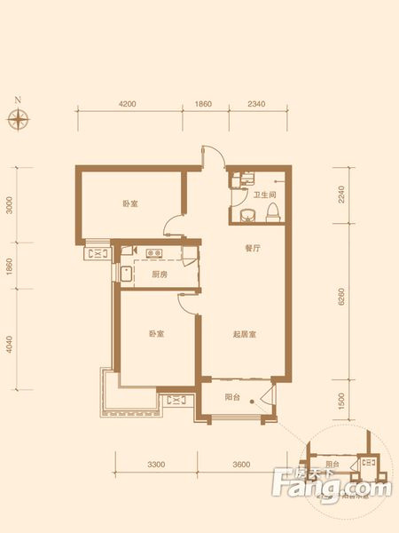 金屋秦皇半島仁晟裝飾戶型圖